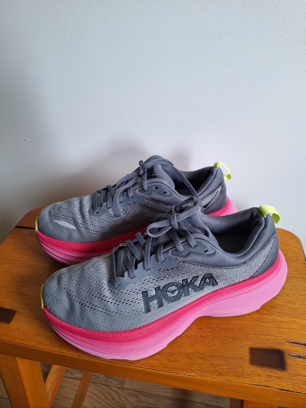 Hoka Bondi 8 Women's Castlerock Strawberry Size 8.5B - Picture 11 of 14